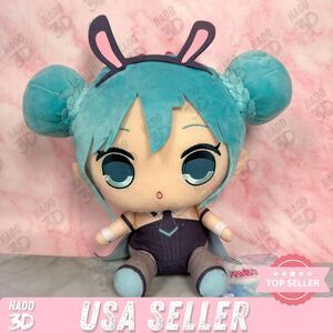 Hatsune Miku Kyurumaru Plush Toy Doll Black Bunny 10IN by FuRyu NEW US SELLER